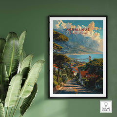 Hermanus Art Print South Africa showcasing stunning landscapes and vibrant culture of the seaside town.