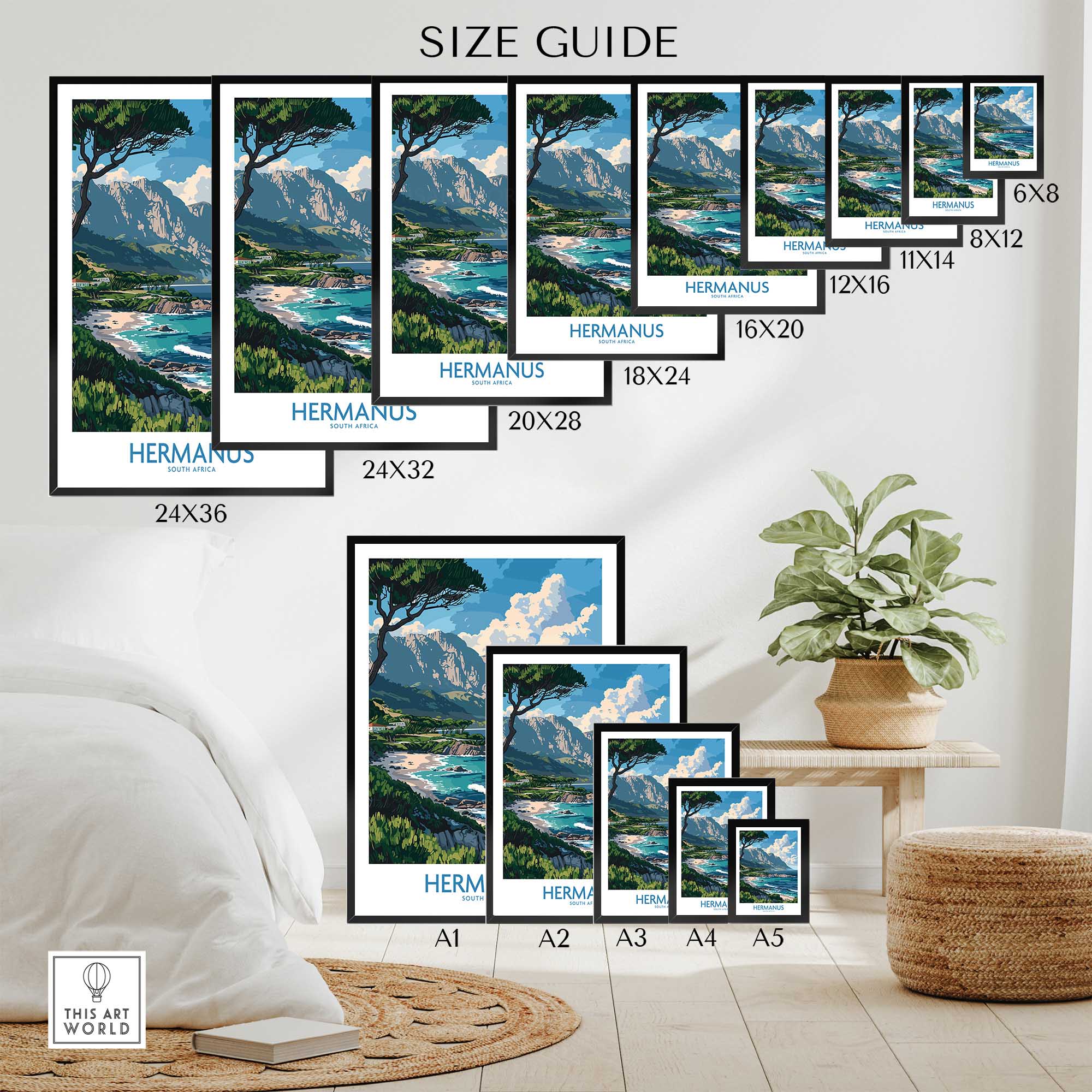 Hermanus South Africa Travel Poster-This Art World
