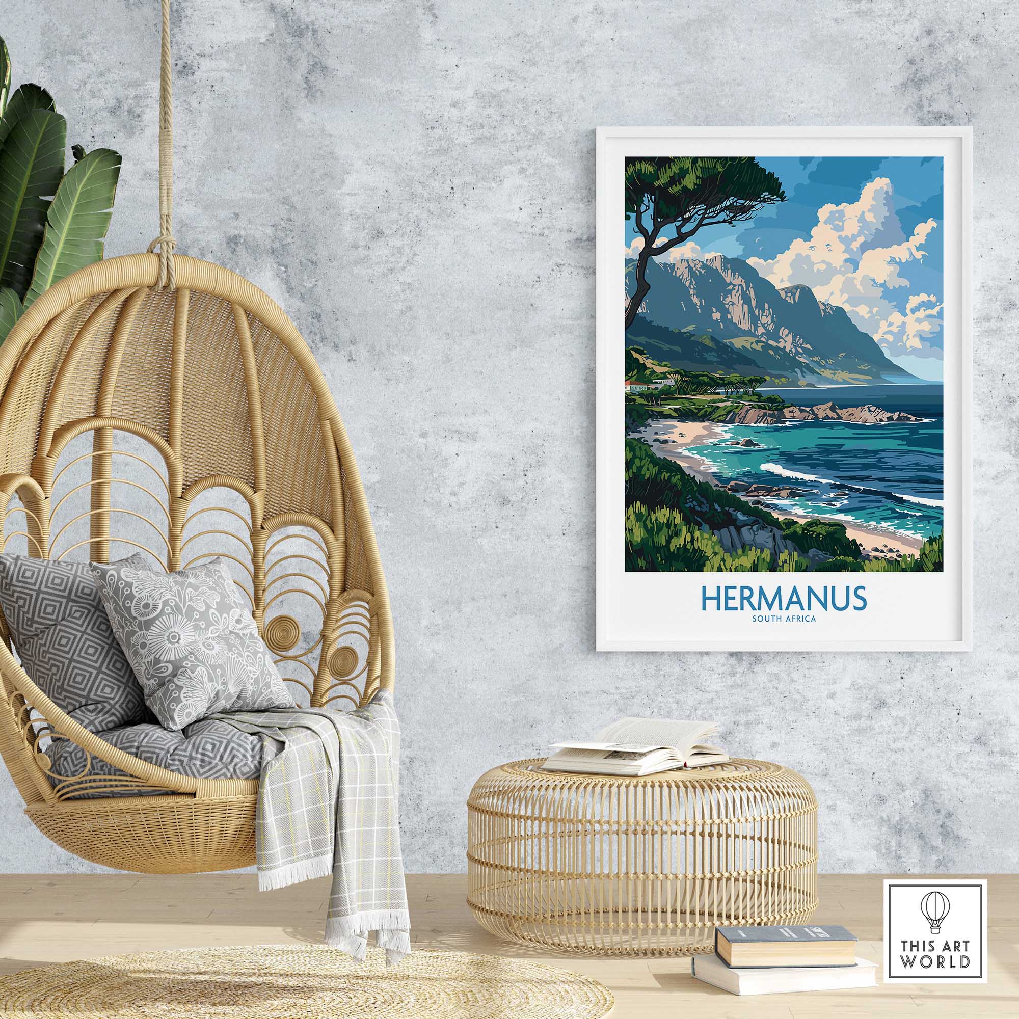 Hermanus South Africa Travel Poster-This Art World