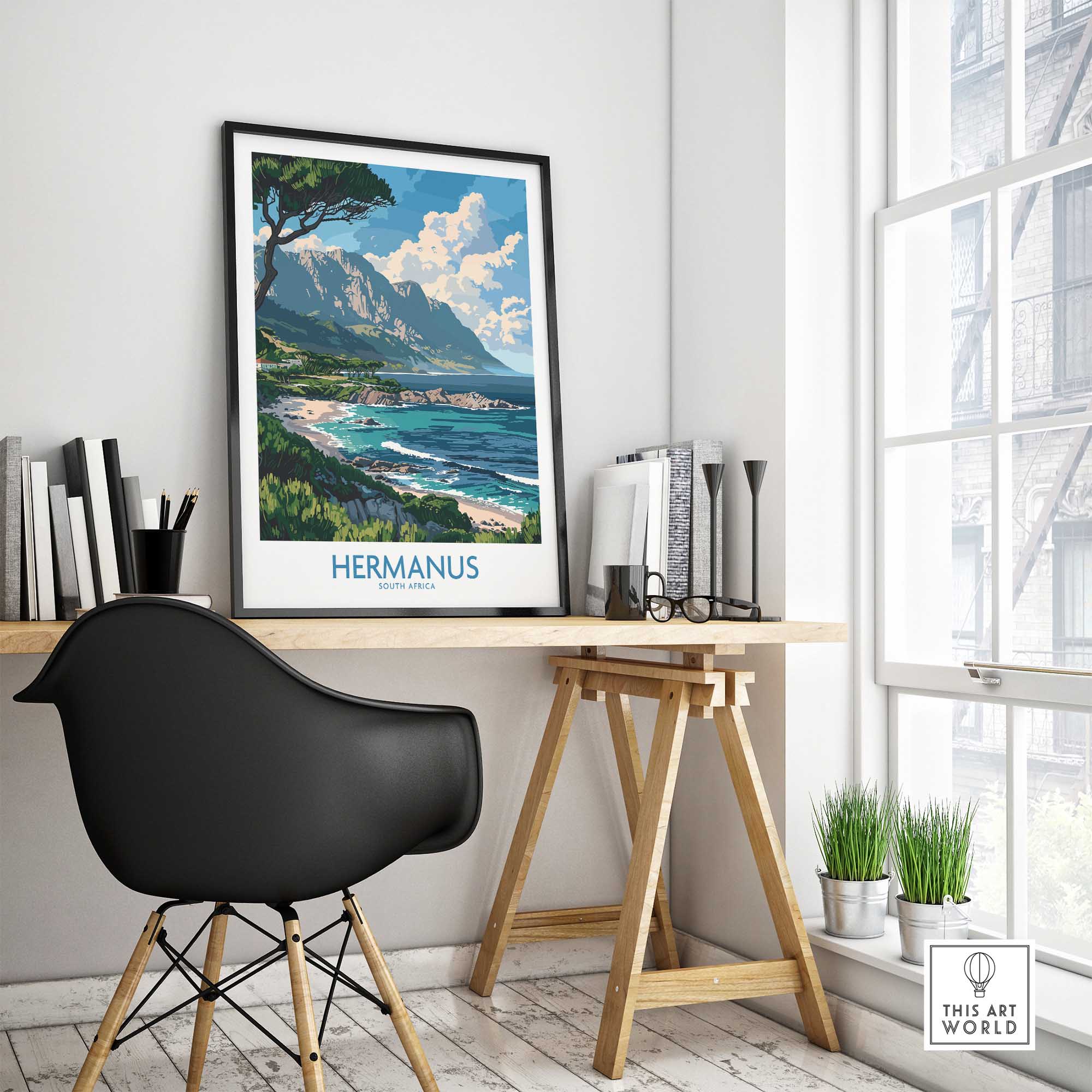 Hermanus South Africa Travel Poster-This Art World
