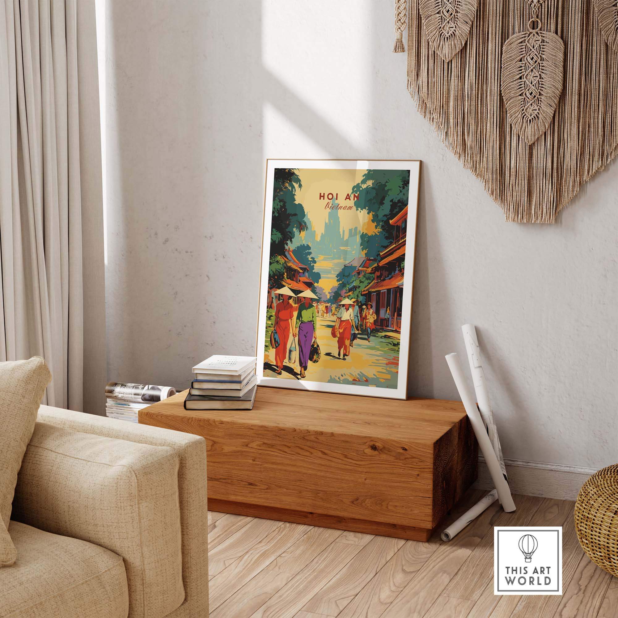 Hoi An Travel Poster part of our best collection or travel posters and prints - This Art World