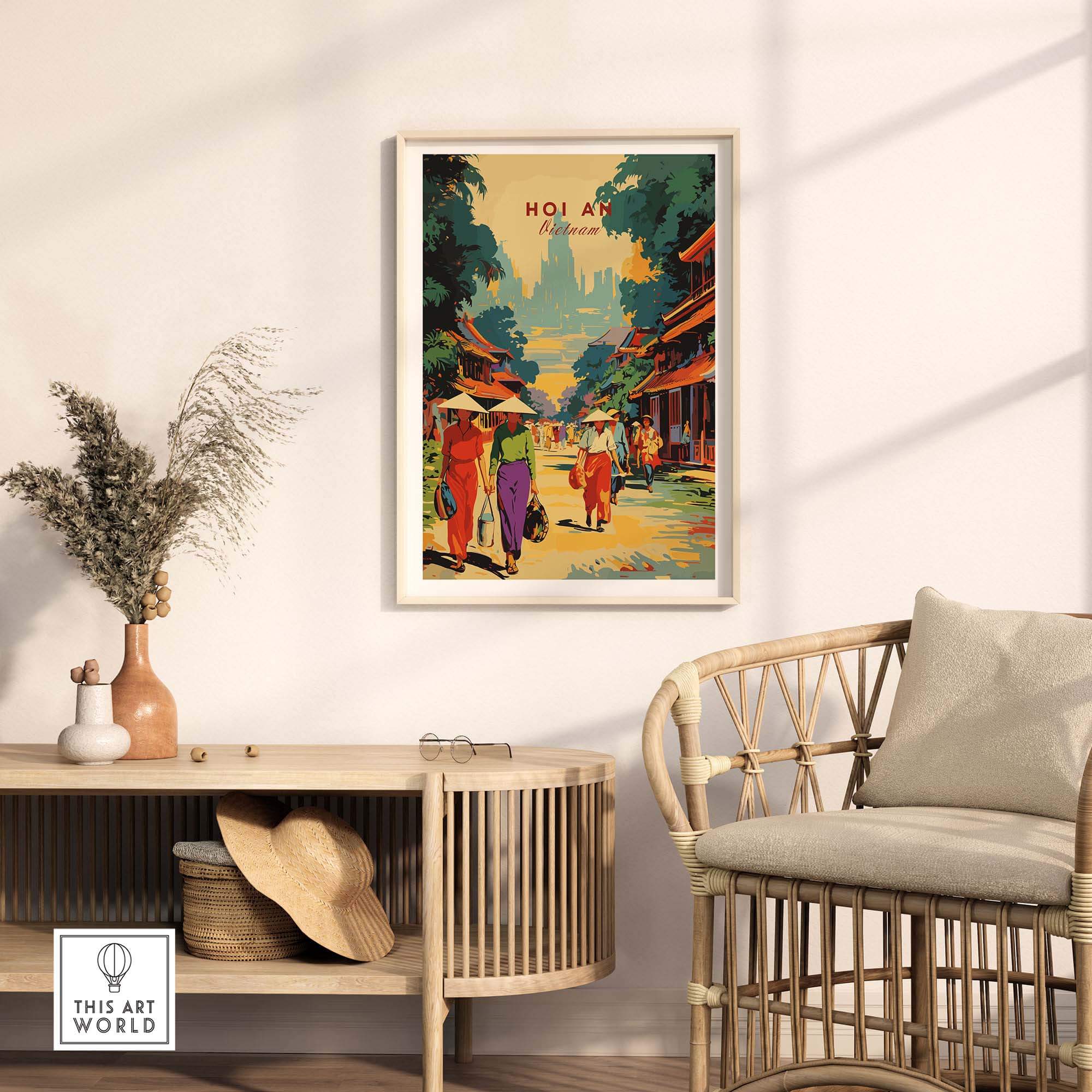 Hoi An Travel Poster part of our best collection or travel posters and prints - This Art World