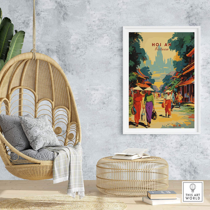 Hoi An Travel Poster part of our best collection or travel posters and prints - This Art World