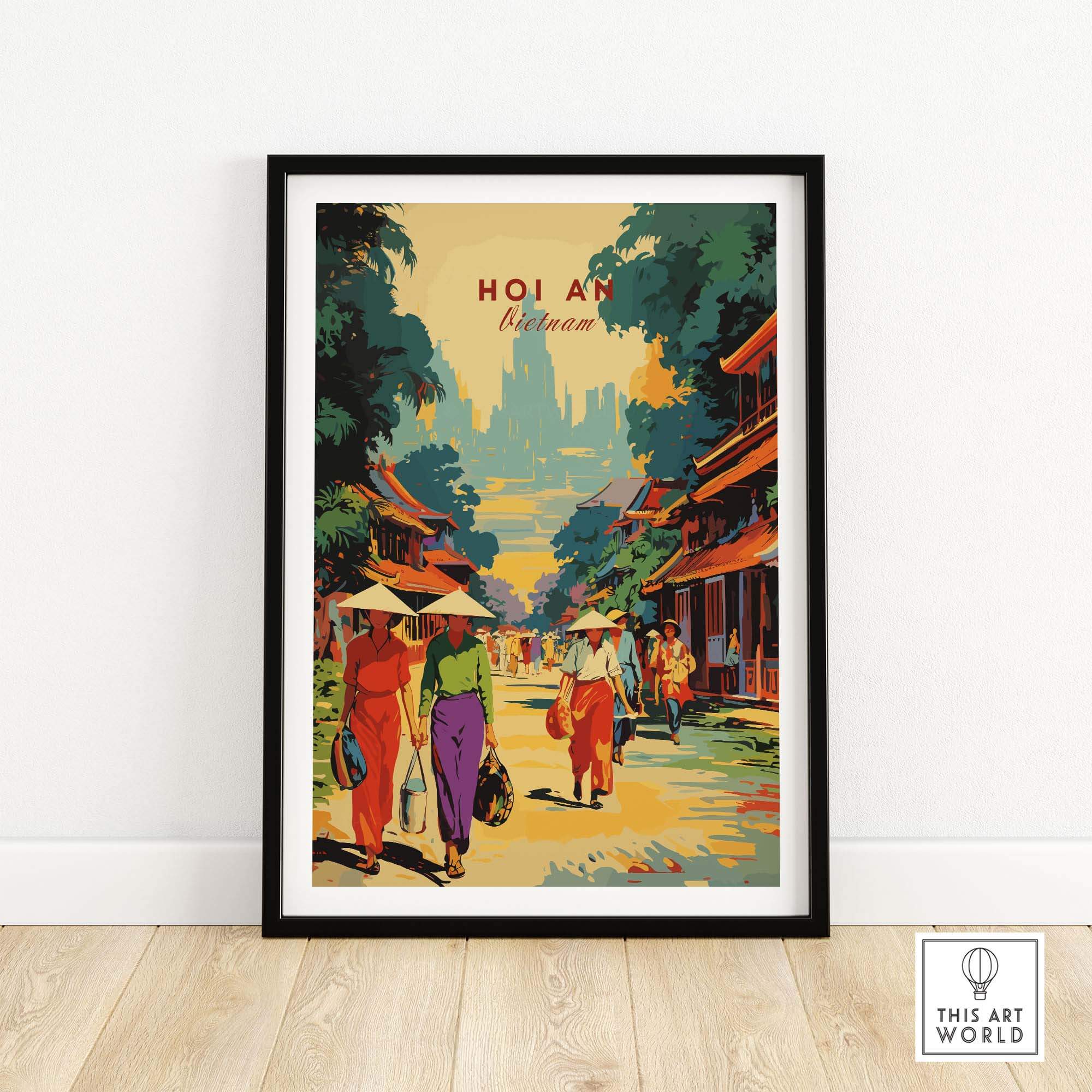 Hoi An Travel Poster part of our best collection or travel posters and prints - This Art World