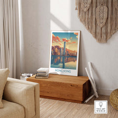 Hong Kong City Poster part of our best collection or travel posters and prints - This Art World