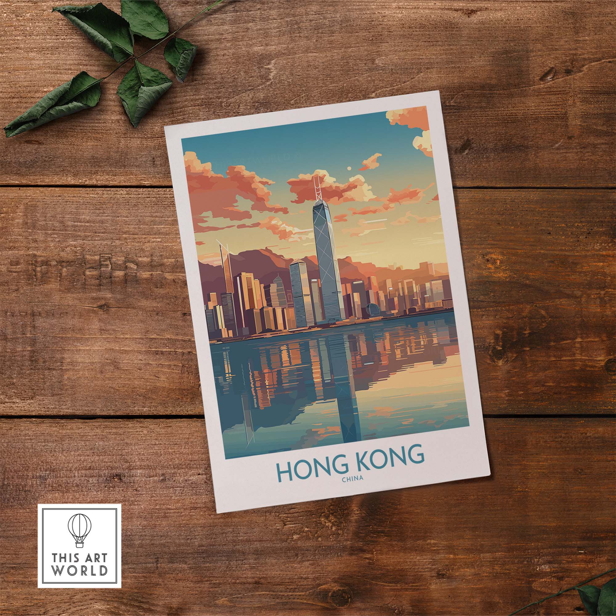 Hong Kong City Poster part of our best collection or travel posters and prints - This Art World