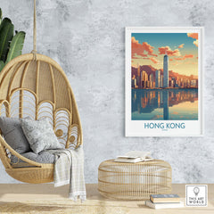 Hong Kong City Poster part of our best collection or travel posters and prints - This Art World