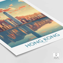 Hong Kong City Poster part of our best collection or travel posters and prints - This Art World