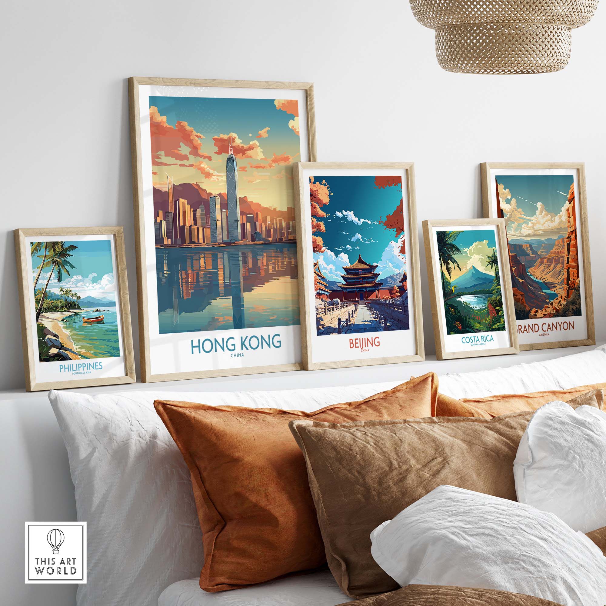 Hong Kong City Poster part of our best collection or travel posters and prints - This Art World