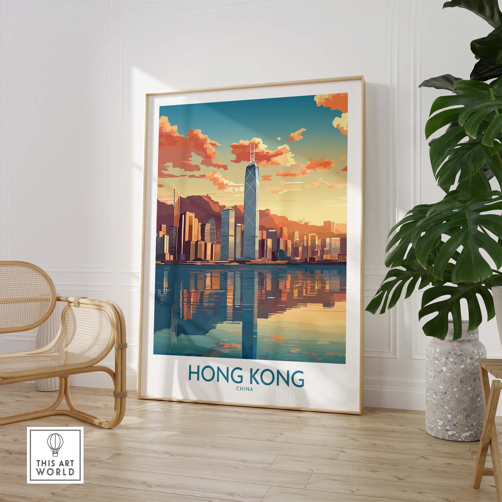 Hong Kong City Poster part of our best collection or travel posters and prints - This Art World