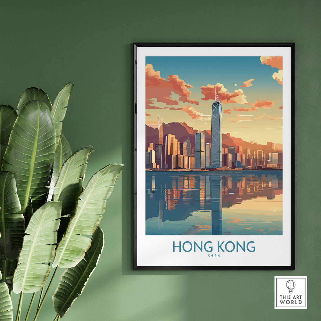 Hong Kong City Poster part of our best collection or travel posters and prints - This Art World