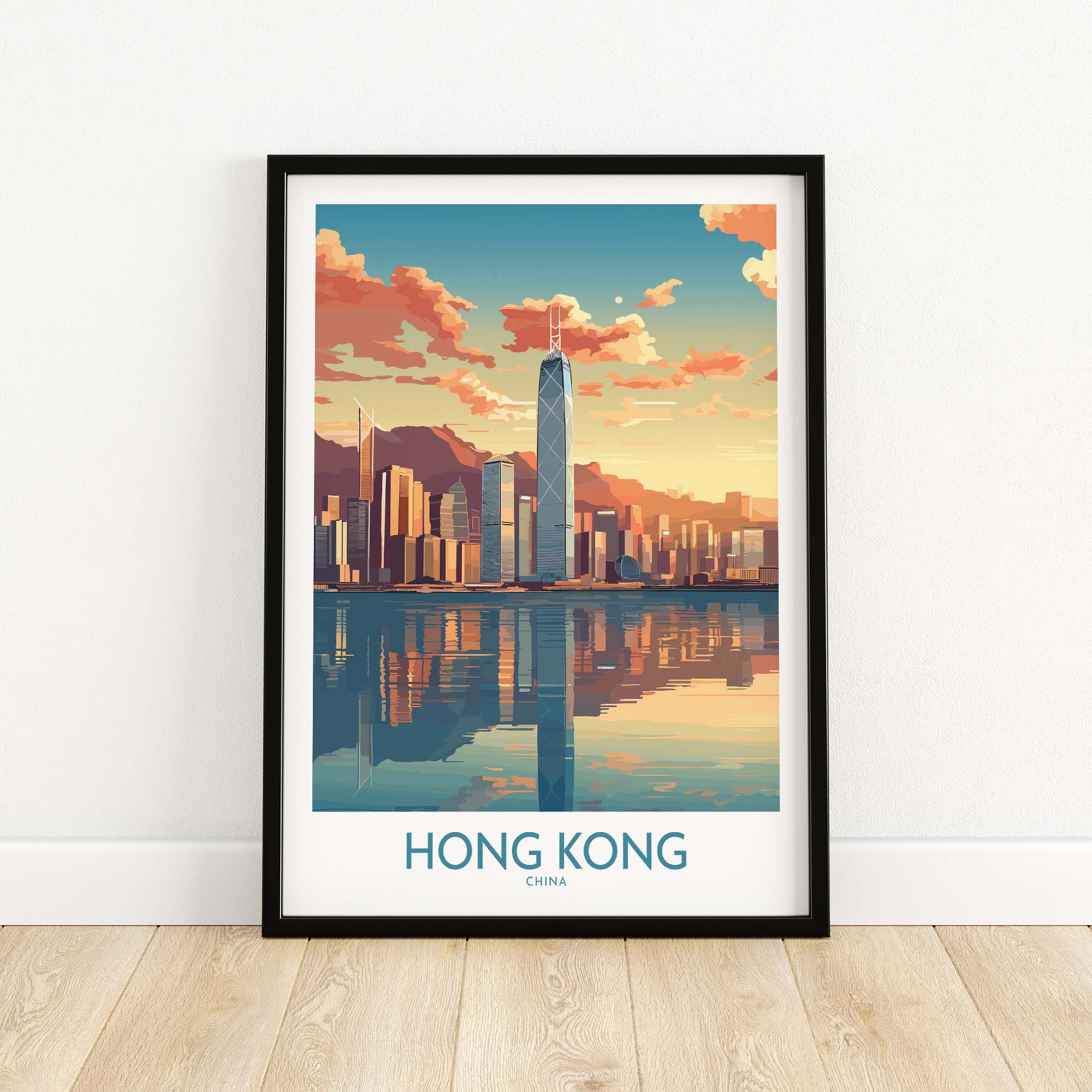 Hong Kong City Poster part of our best collection or travel posters and prints - This Art World