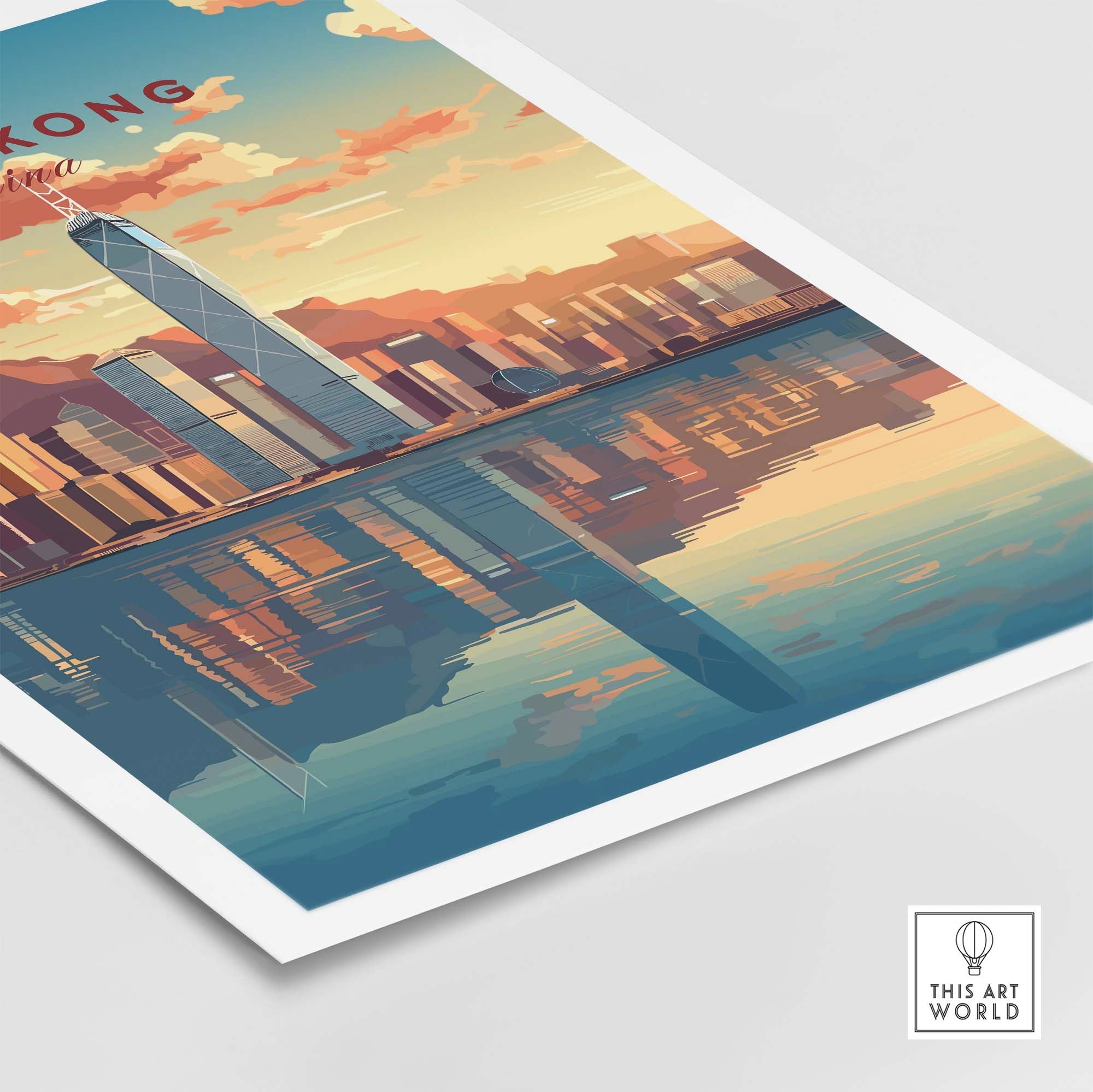 Hong Kong City Print part of our best collection or travel posters and prints - This Art World