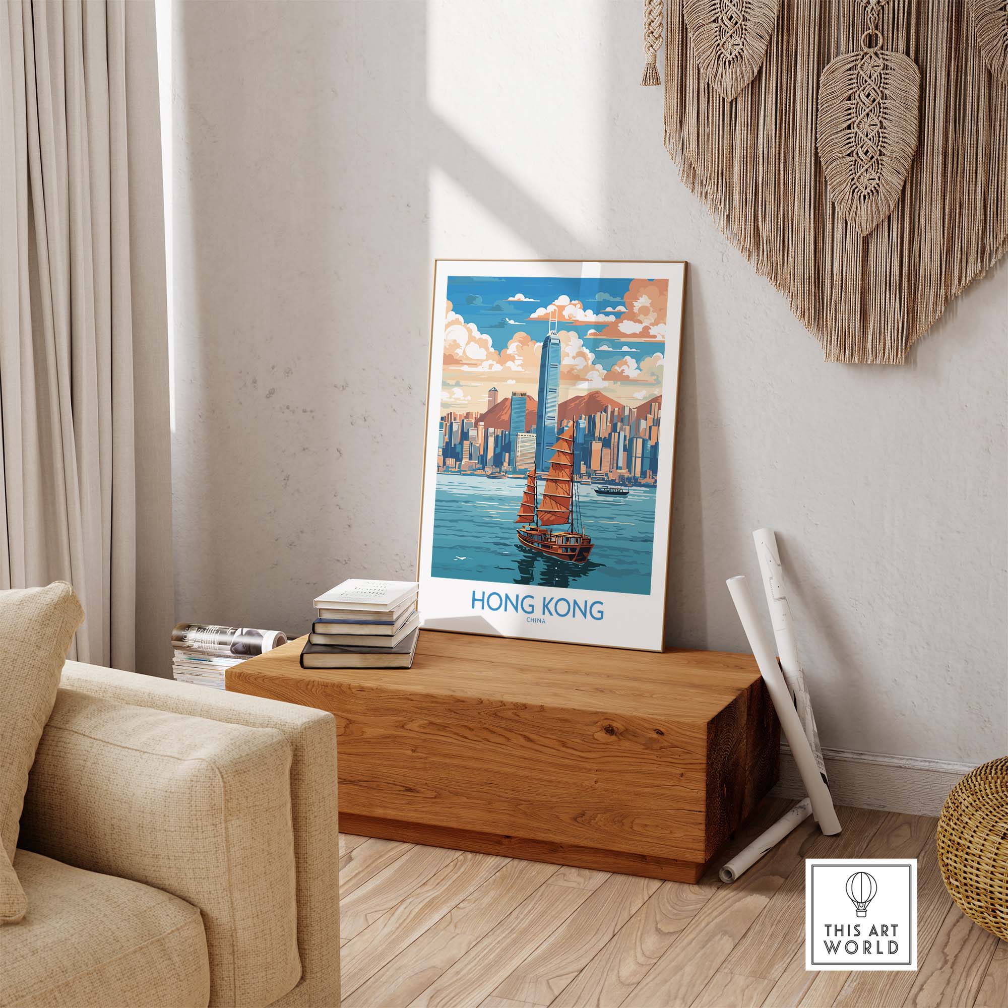 Hong Kong Poster part of our best collection or travel posters and prints - This Art World