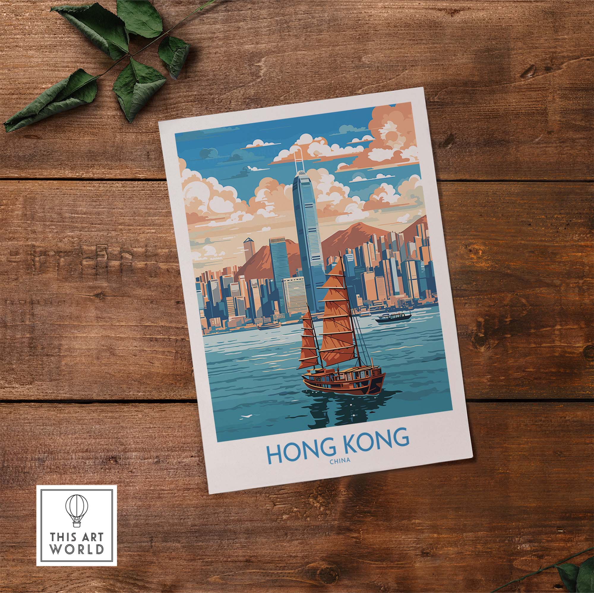 Hong Kong Poster part of our best collection or travel posters and prints - This Art World