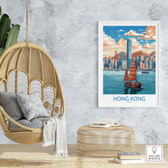 Hong Kong Poster part of our best collection or travel posters and prints - This Art World