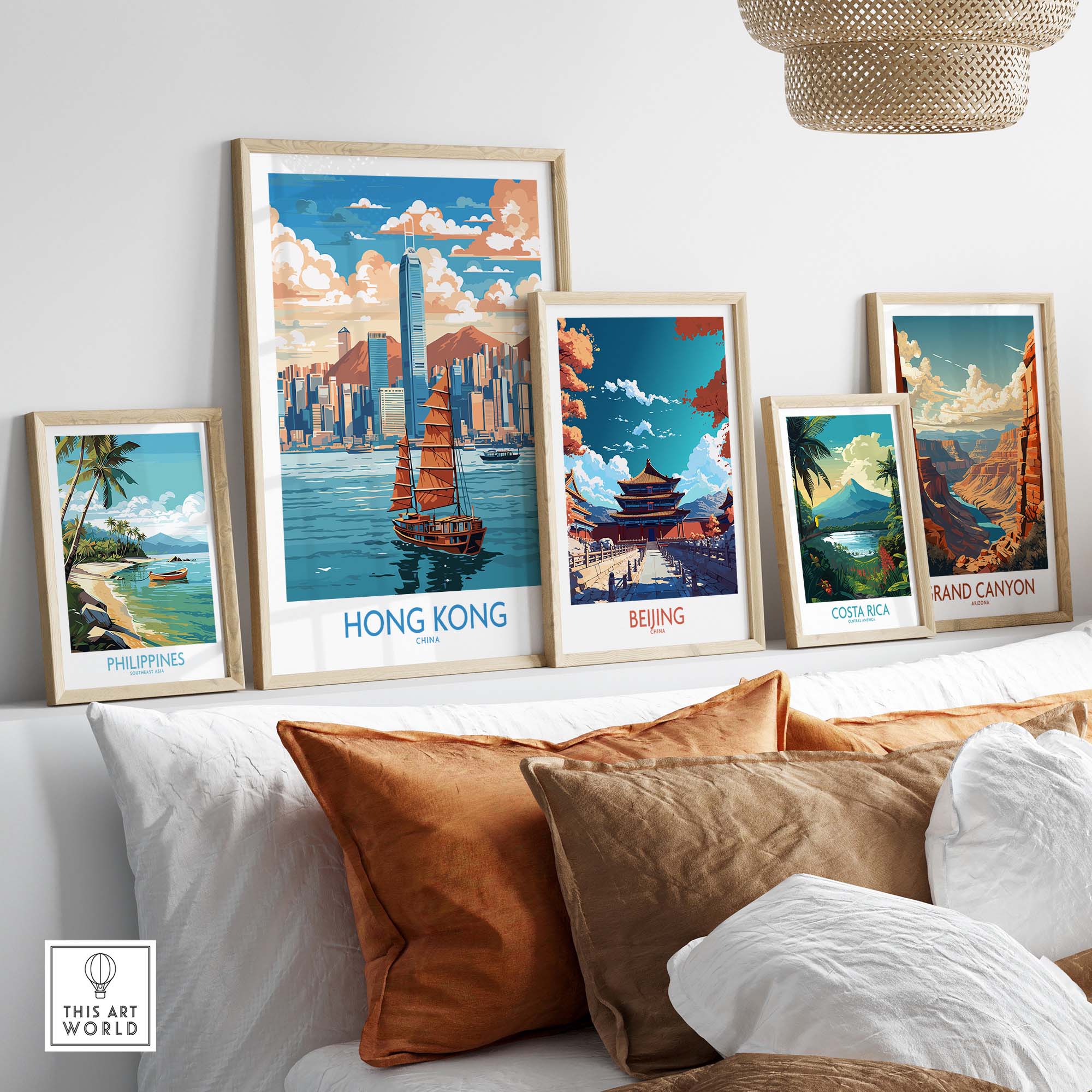 Hong Kong Poster part of our best collection or travel posters and prints - This Art World