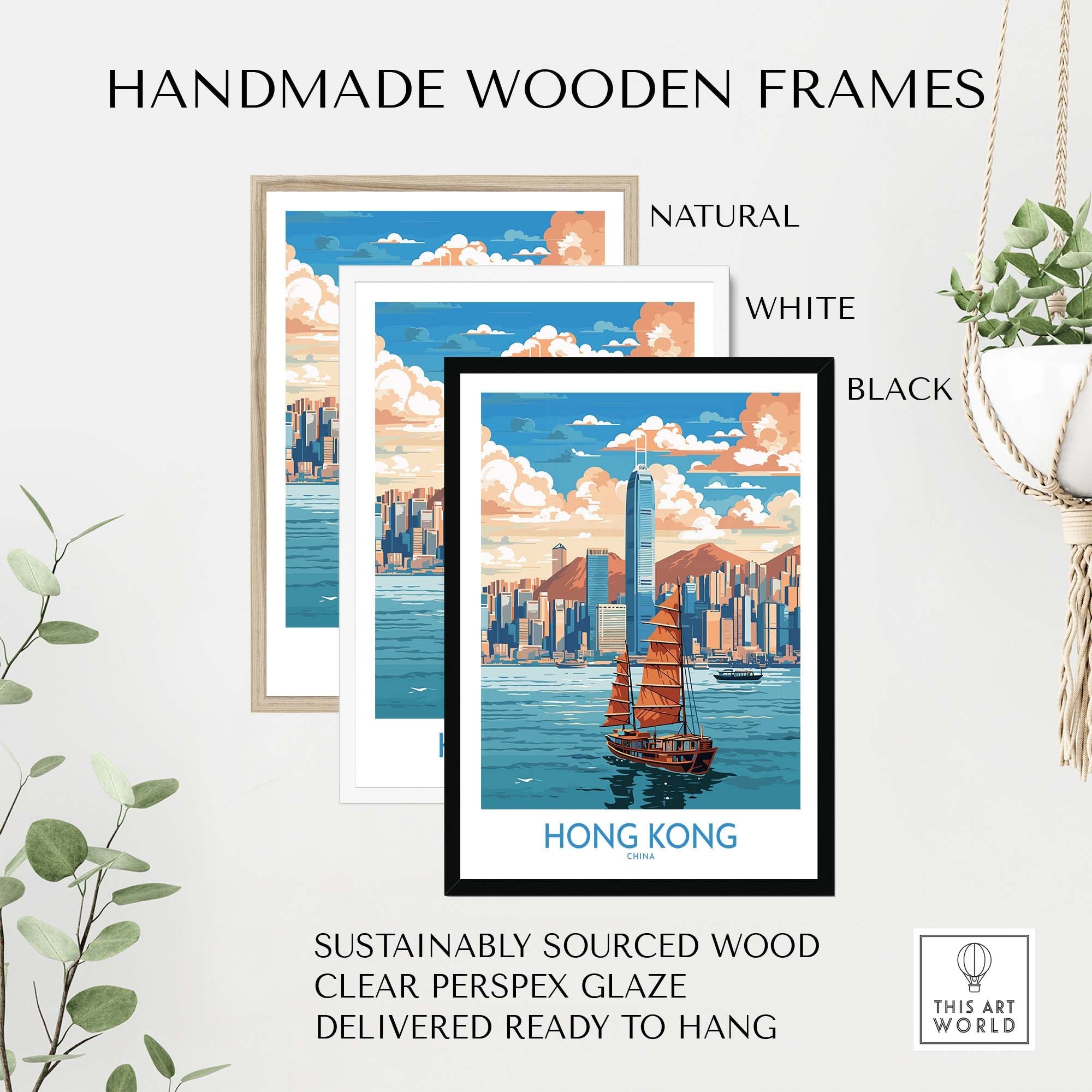 Hong Kong Poster part of our best collection or travel posters and prints - This Art World