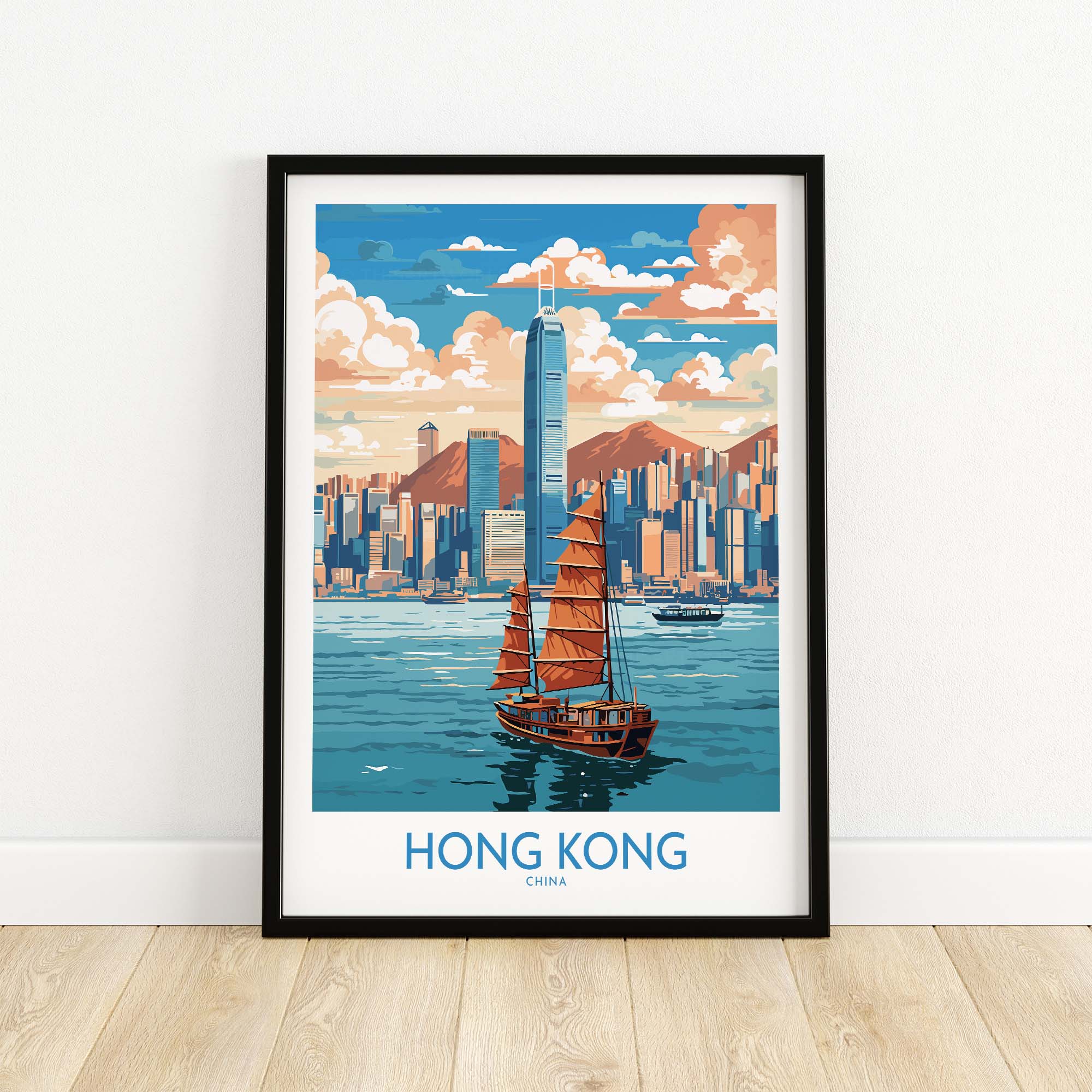Hong Kong Poster part of our best collection or travel posters and prints - This Art World