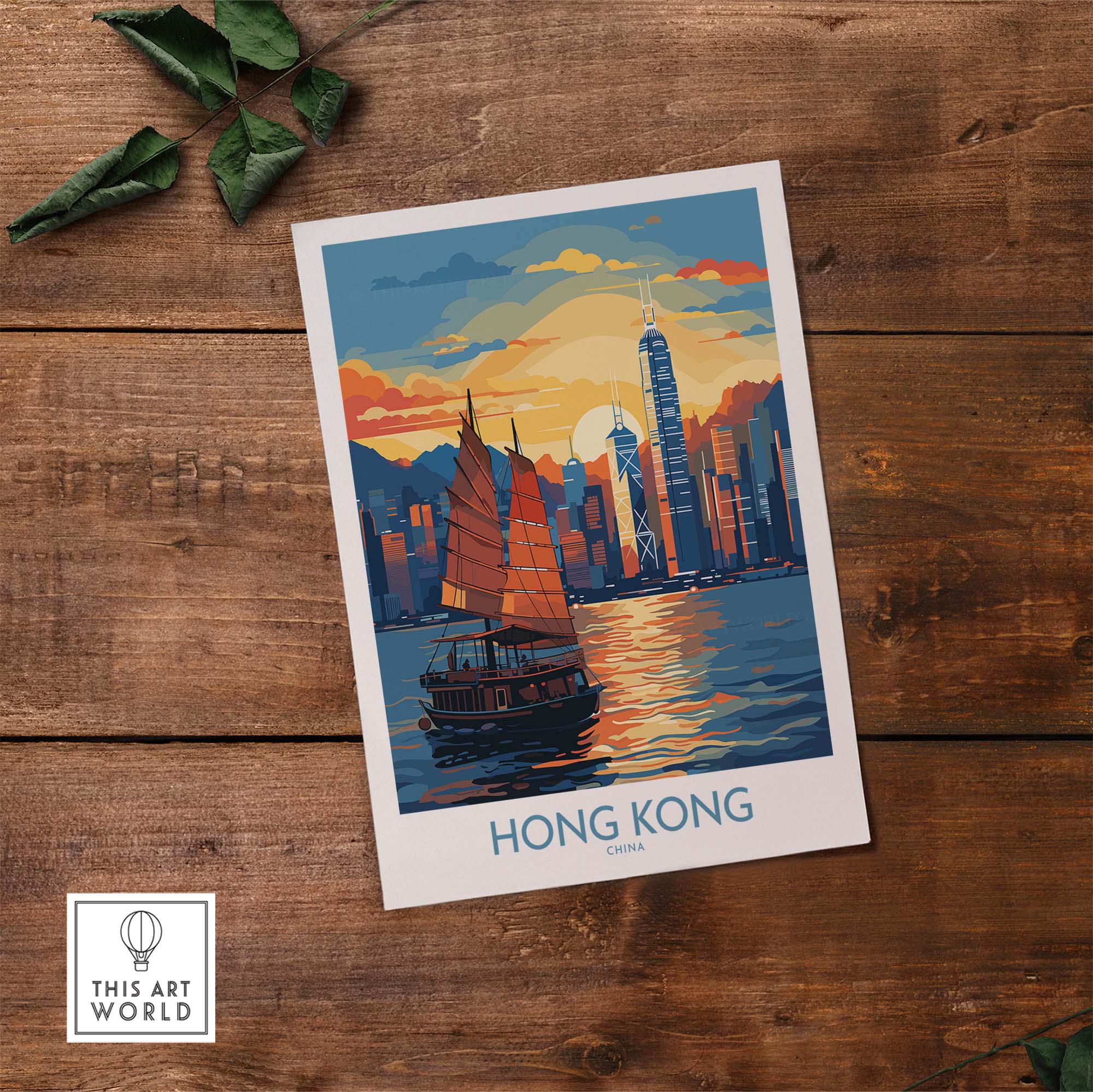 Hong Kong Travel Print part of our best collection or travel posters and prints - This Art World