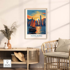Hong Kong Travel Print part of our best collection or travel posters and prints - This Art World