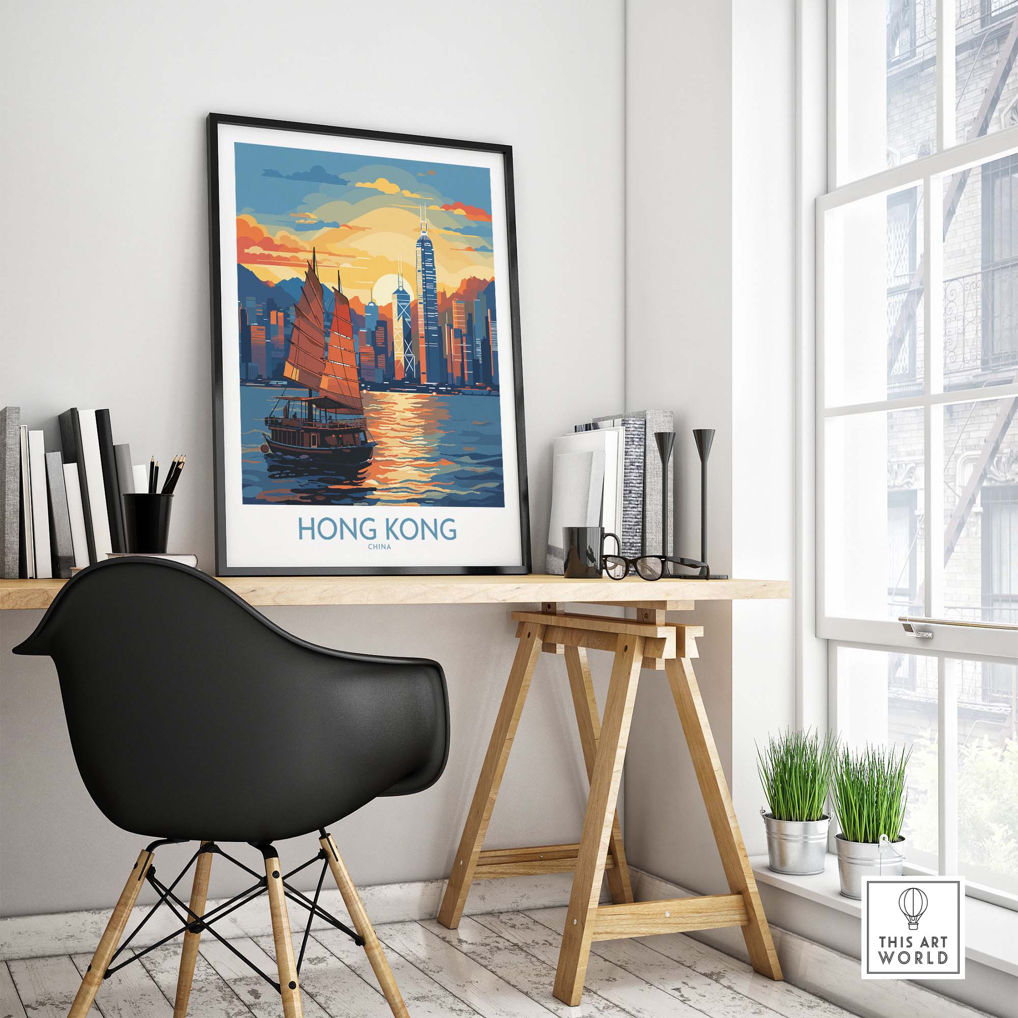 Hong Kong Travel Print part of our best collection or travel posters and prints - This Art World