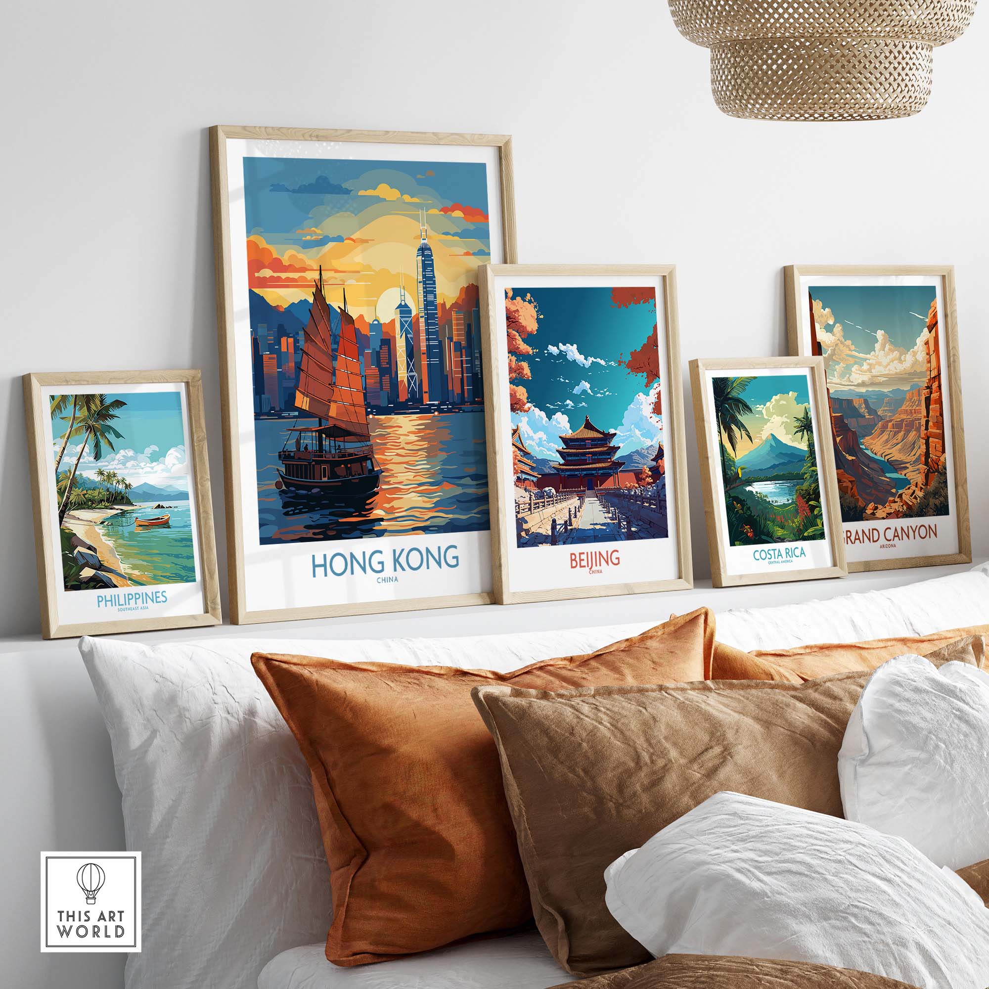 Hong Kong Travel Print part of our best collection or travel posters and prints - This Art World