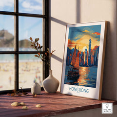 Hong Kong Travel Print part of our best collection or travel posters and prints - This Art World