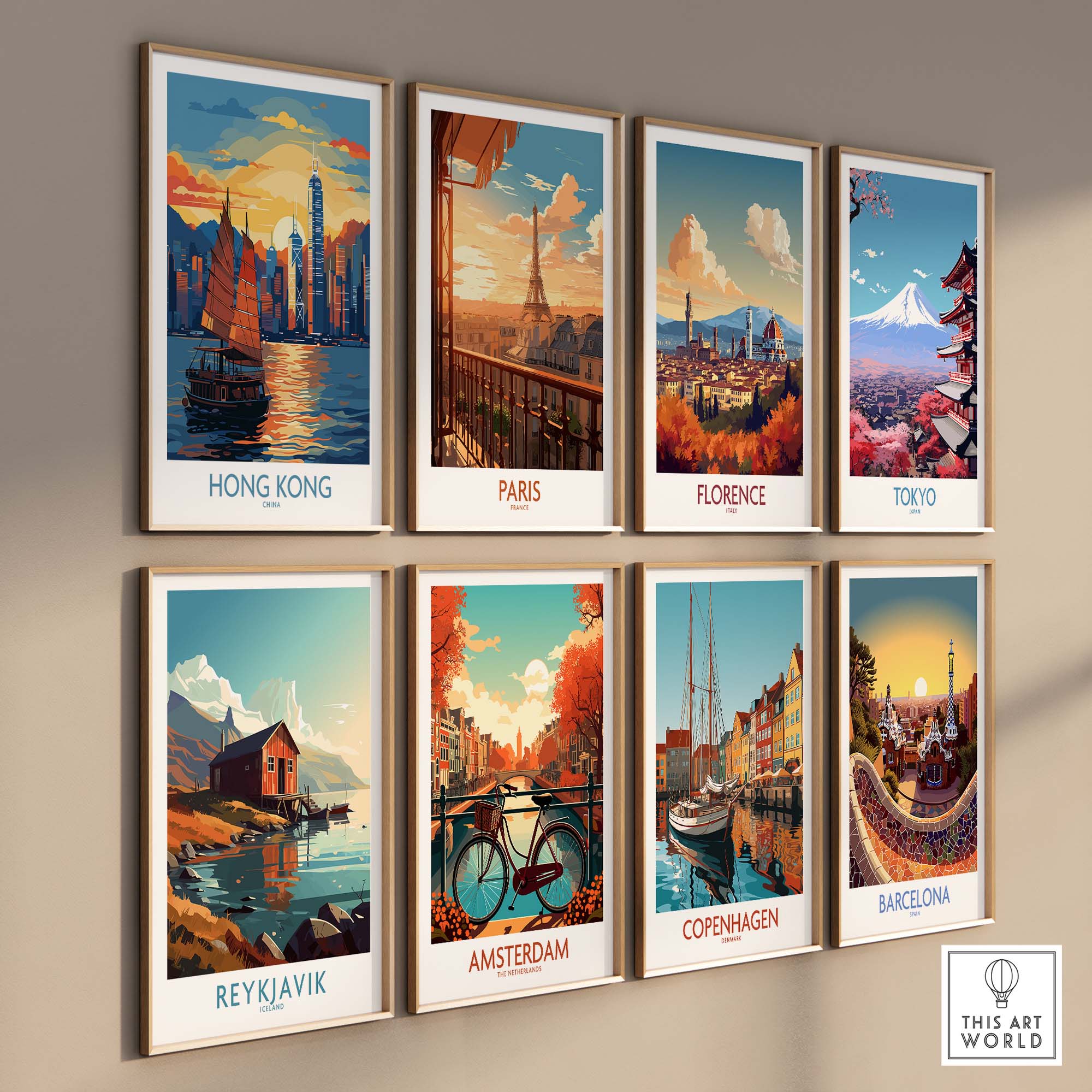 Hong Kong Travel Print part of our best collection or travel posters and prints - This Art World