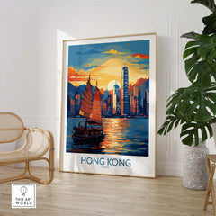 Hong Kong Travel Print part of our best collection or travel posters and prints - This Art World