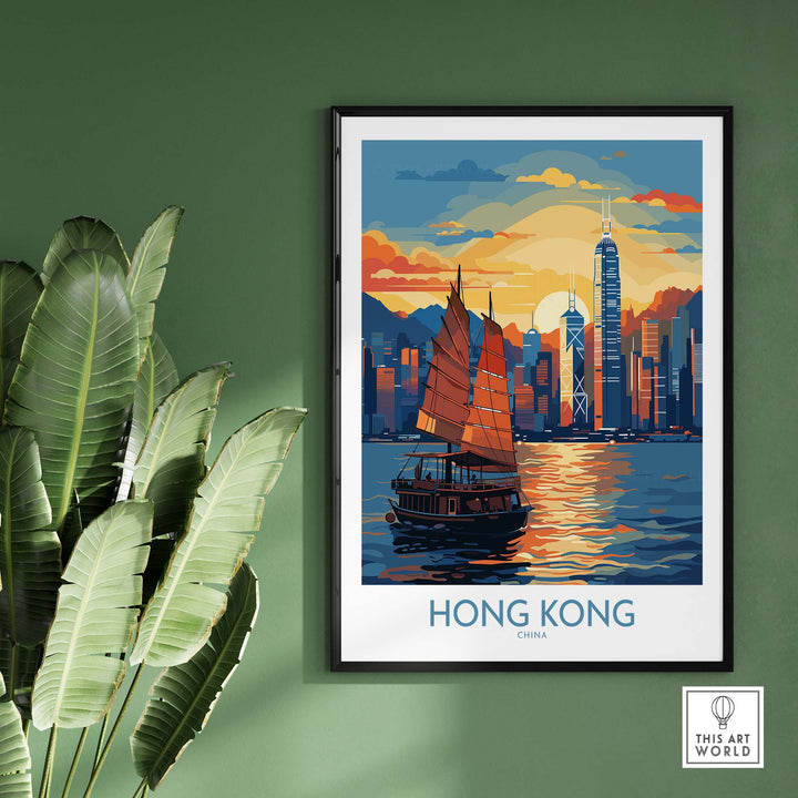 Hong Kong Travel Print part of our best collection or travel posters and prints - This Art World