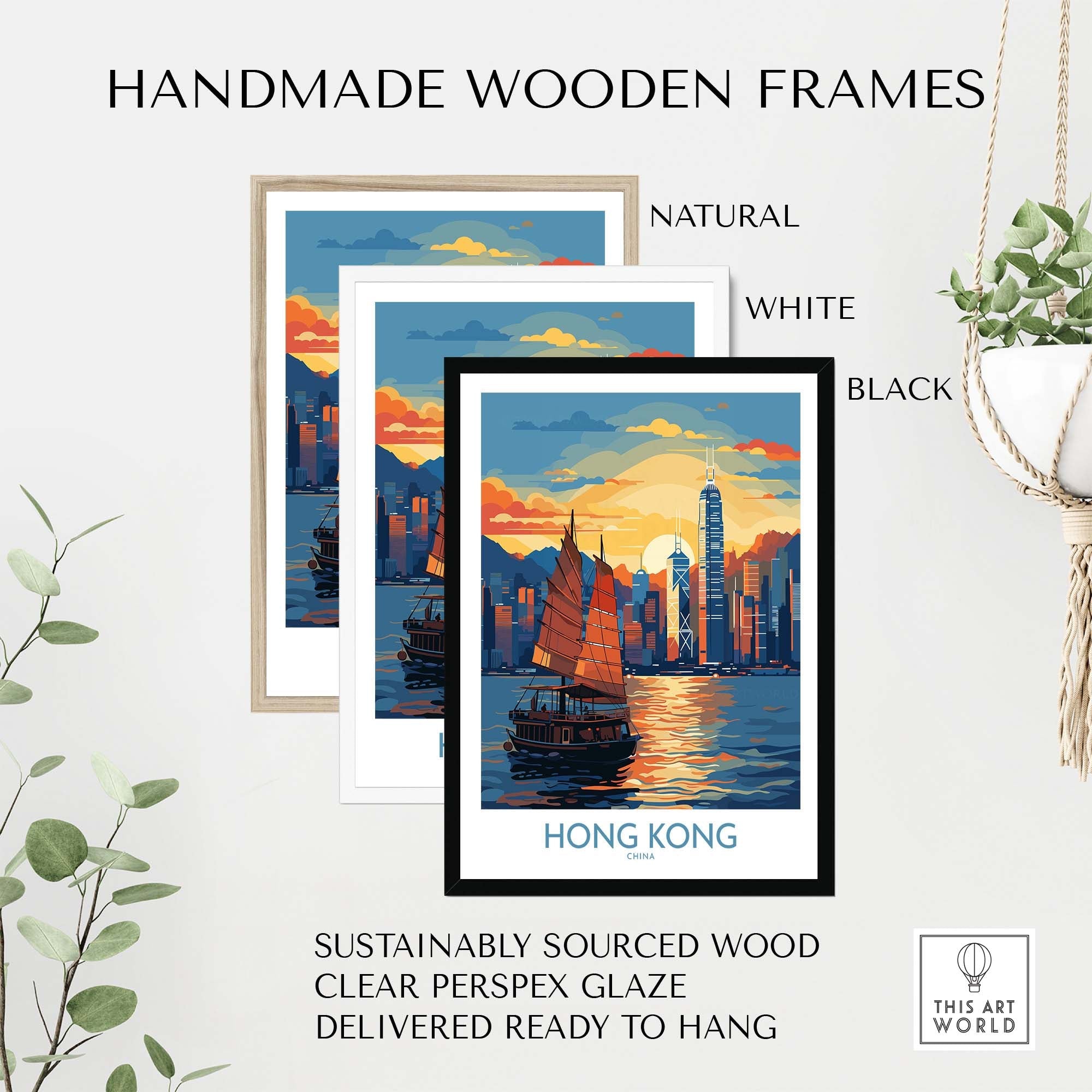 Hong Kong Travel Print part of our best collection or travel posters and prints - This Art World