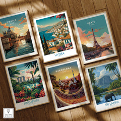 Hydra Greece Poster | Greek Island View Canvas Print featuring beautiful travel art in a gallery display.