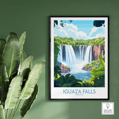 Iguazu Falls Travel Poster showcasing the breathtaking beauty of Iguazu Falls, vibrant colors, and high-quality printing.