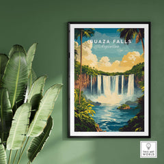 Iguazu Falls Wall Art showcasing the stunning Iguazu Falls in Argentina, perfect for home decor and nature enthusiasts.