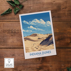 Indiana Dunes National Park Print showcasing vibrant colors and intricate landscapes of Indiana Dunes.