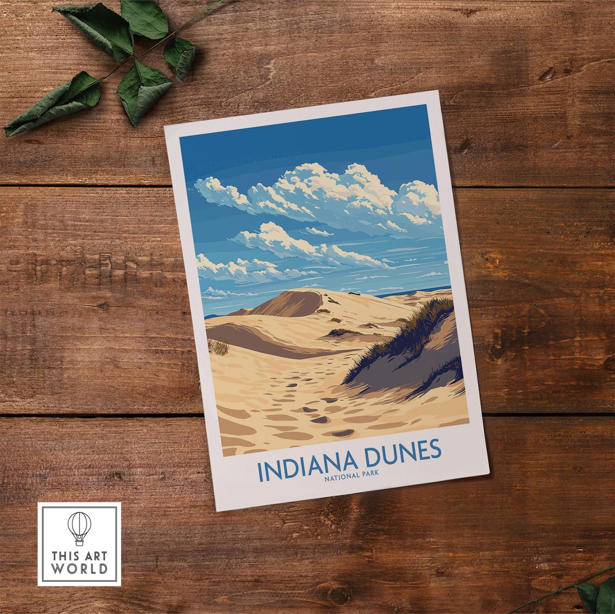 Indiana Dunes National Park Print showcasing vibrant colors and intricate landscapes of Indiana Dunes.