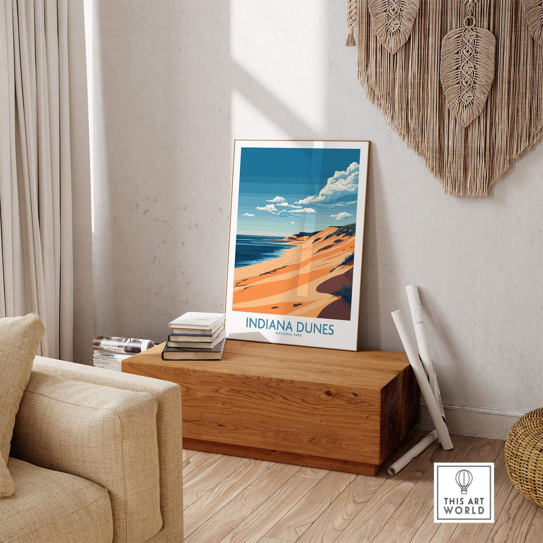 Indiana Dunes Travel Poster