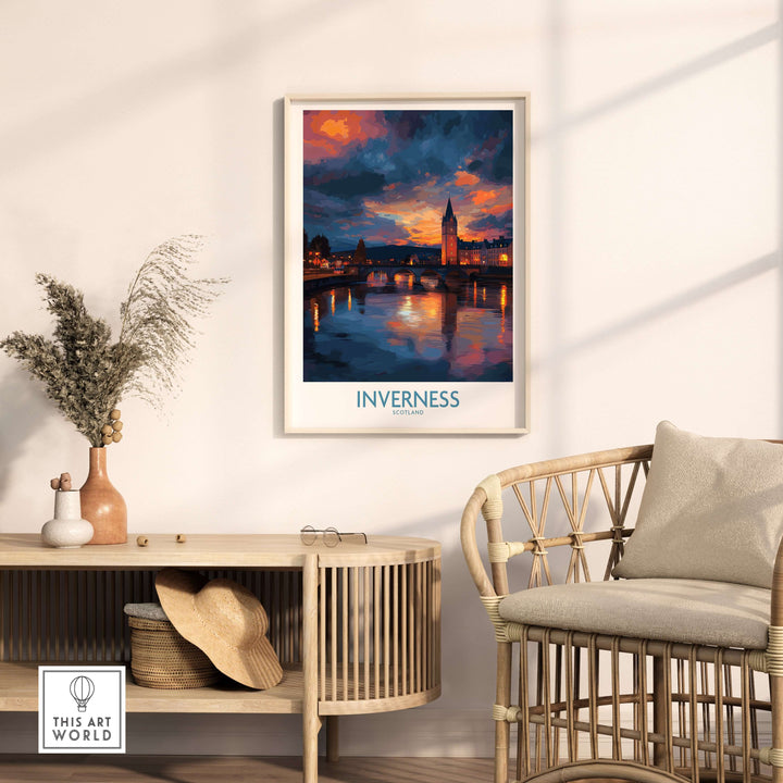 Inverness Print | Highland Home Decor showcases the Scottish Highlands' scenic beauty, enhancing your interior decor.