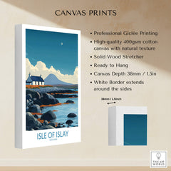 Isle of Islay Scotland Poster | Remote Scottish Coastal Scene Canvas Print showcasing professional Giclée printing and texture.