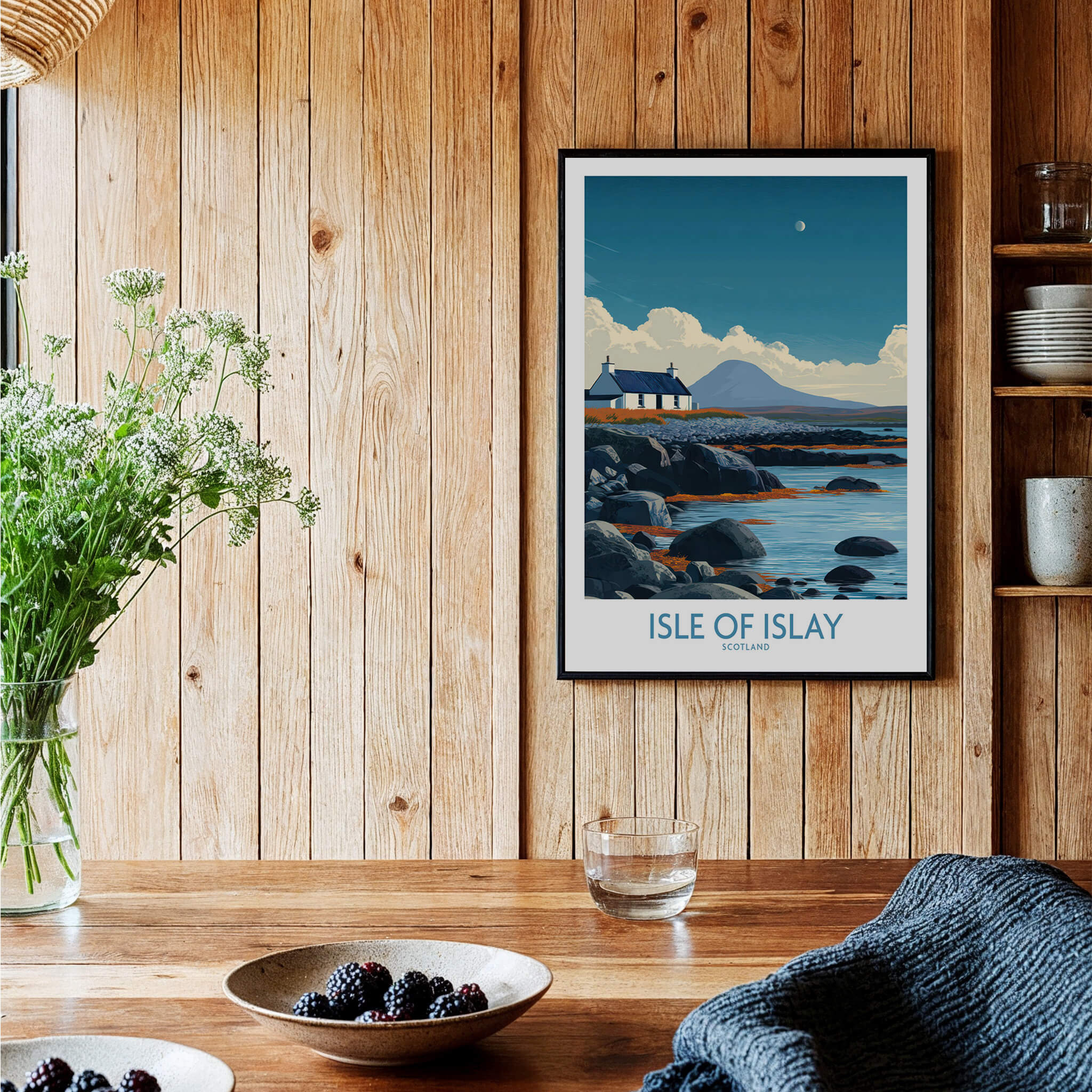 Isle of Islay Scotland Poster | Remote Scottish Coastal Scene Canvas Print showcasing coastal beauty and serene landscapes.