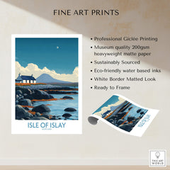 Isle of Islay Scotland Poster | Remote Scottish Coastal Scene Canvas Print showcasing Giclée printing and museum quality design.