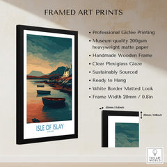 Isle of Islay Scotland Posters | Scottish Highland Seascape Canvas Print framed art print with professional Giclée printing.