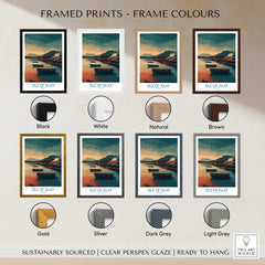 Isle of Islay Scotland Posters | Scottish Highland Seascape Canvas Print framed options including Black, White, Natural, and more.