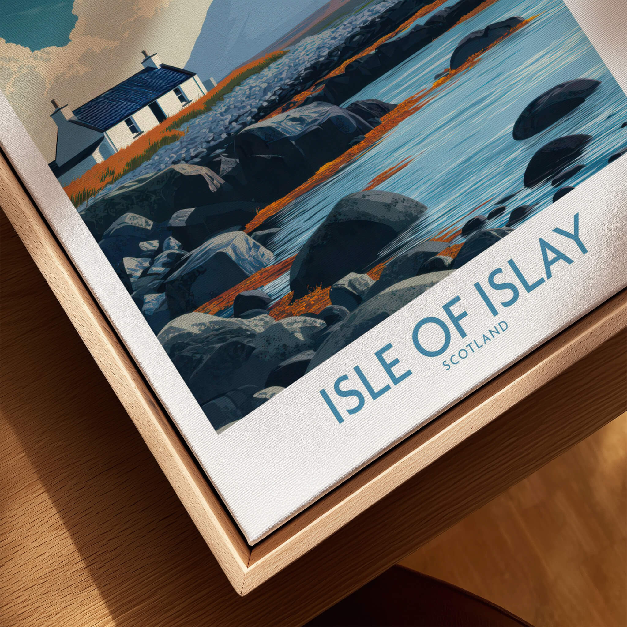 Isle of Islay Scotland Poster | Remote Scottish Coastal Scene Canvas Print featuring picturesque coastal landscape.