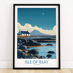 Isle of Islay Scotland Poster | Remote Scottish Coastal Scene Canvas Print featuring a picturesque coastal landscape.