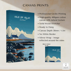 Isle of Islay Scotland Wall Art Print | Rocky Shore Travel Poster showcasing professional Giclée printing and natural textures.