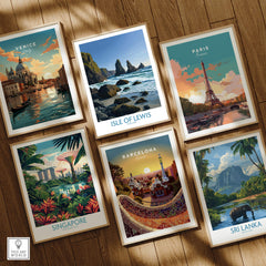 Isle of Lewis Scotland Poster | Dramatic Coastal Rock Canvas Print among travel posters of Venice, Paris, Singapore, Barcelona, and Sri Lanka.