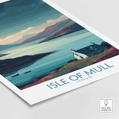 Isle of Mull Scotland Misty Landscape Wall Art - Rural Scotland Decor