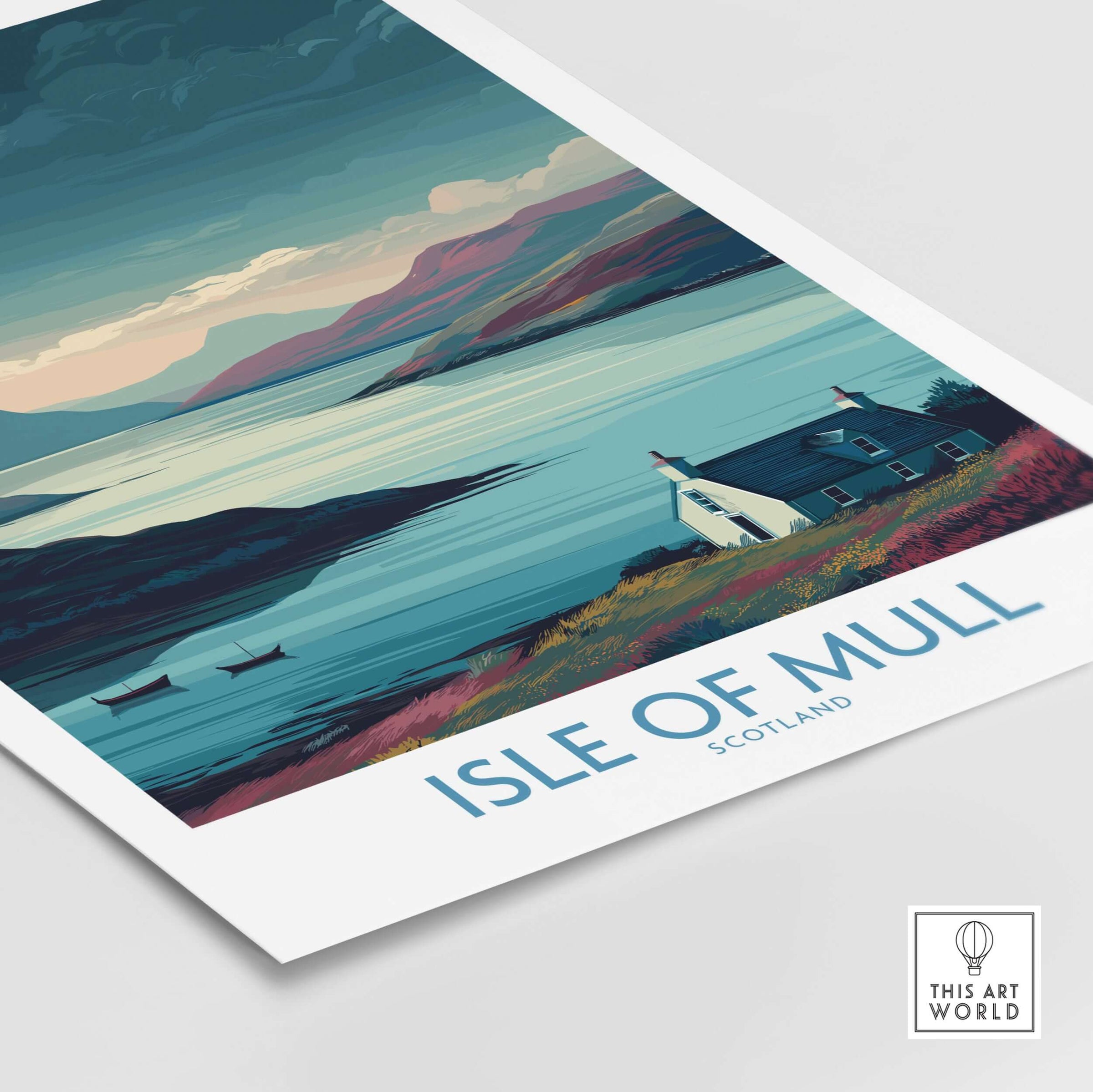 Isle of Mull Scotland Misty Landscape Wall Art - Rural Scotland Decor